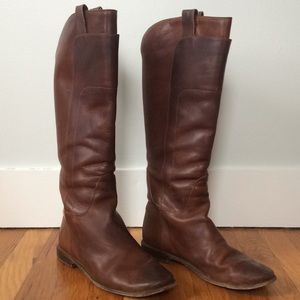 Frye Paige Tall Riding Sz 9.5 Cognac (VGUC)
